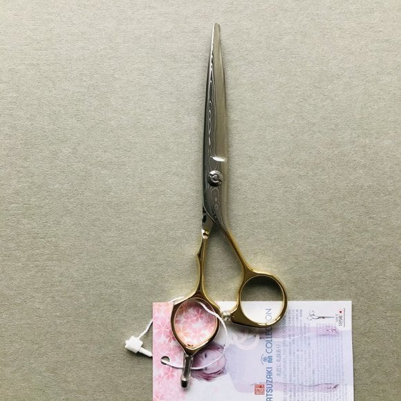 Matsuzaki Scissors Jr.SHIHOU Gold,Damascus,New Model, 3Y- Warranty Made in Japan